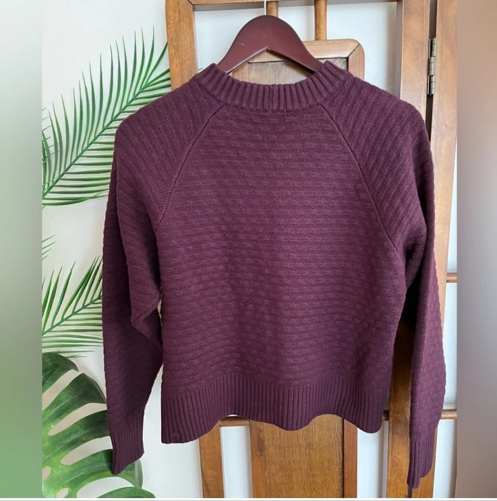 Lululemon Texture Play Crew Sweater Cassis Maroon Cashmere Size XS S NWT - Picture 6 of 11